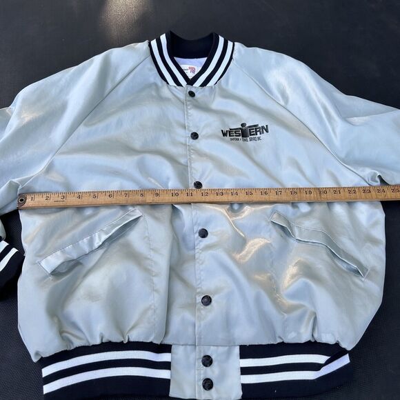 Vintage King Louie Jacket Mens XL Pro Fit Satin Bomber USA Western Uniform Coat - Picture 5 of 8